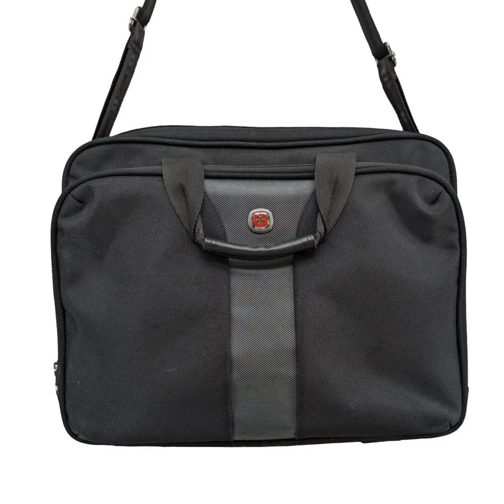 Wenger Swiss Gear The Legacy Laptop Briefcase Travel Bag Black Travel Crossbody